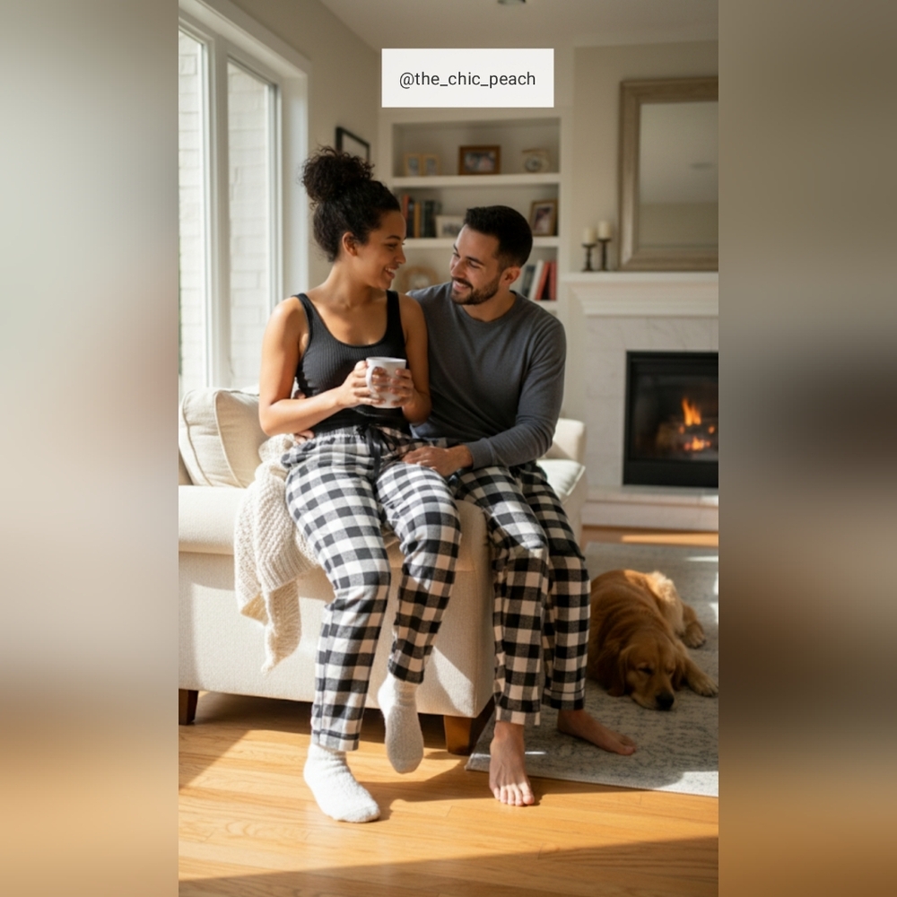 Black and White Checkered Unisex Lounge Pants 🖤 🤍